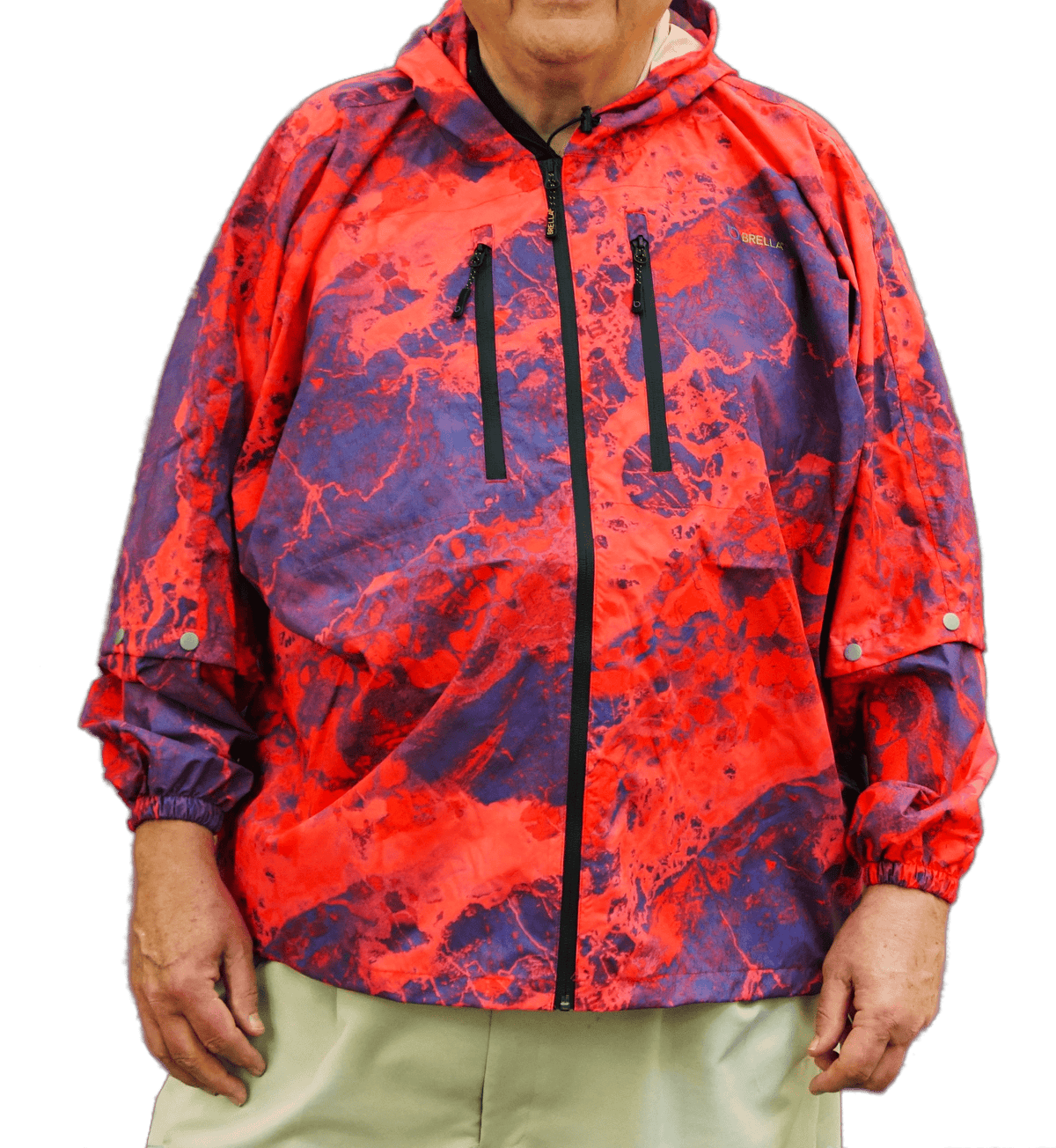 Brella Red Blue Unisex Rain Jacket