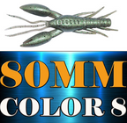 AFISHLURE 4pcs/lot  AR-14 hammer Crab clamp Shrimp 80mm 5.5g claw Bait artificial lure sauce green bait Swimbait Fake