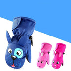 New Children's Ski Gloves Fleece-lined Girls' Cartoon Cute Baby Boy Mittens