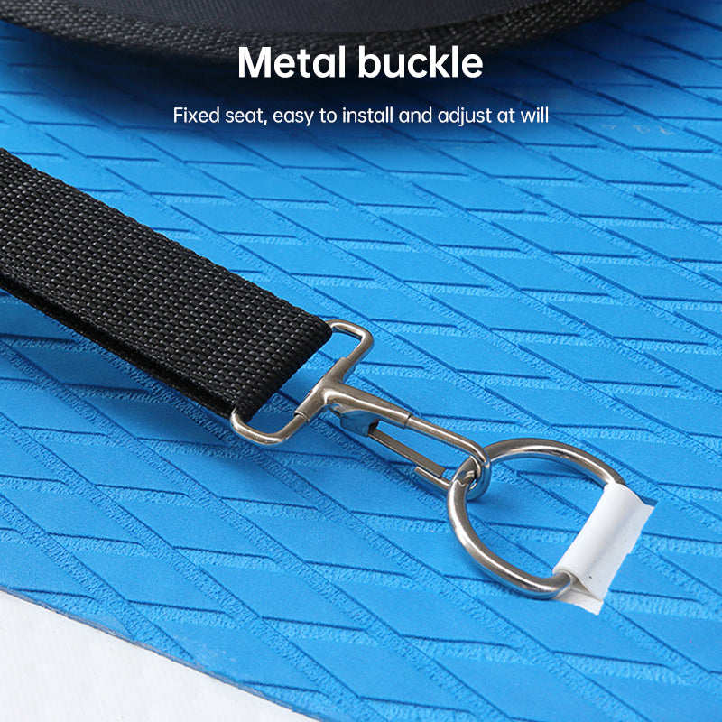 Adjustable padded seat for kayaks, paddleboards, canoes, with backrest, suitable for kayak, canoe, rafts, fishing.