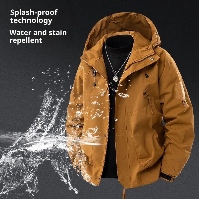 Loose Cargo Waterproof Jacket Coat Hooded