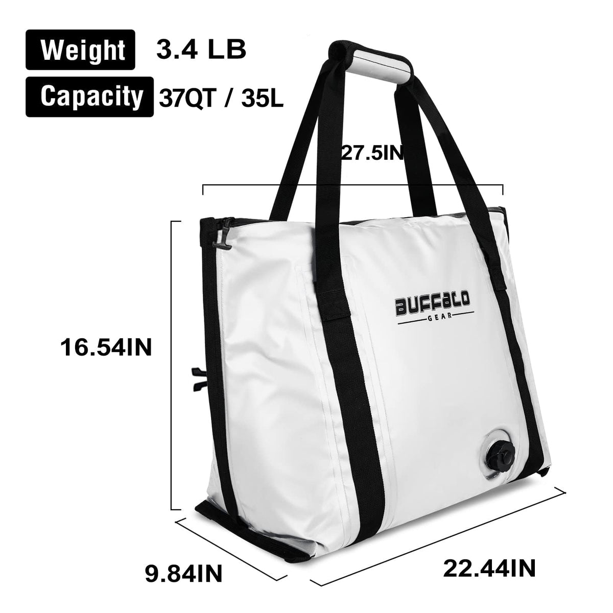 37QT Fish Cooler Bag With Flat Bottom