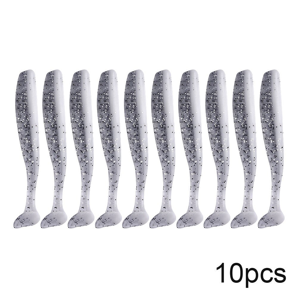 QXO 10pcs/Lot Soft Lures Silicone Bait 7cm 2g Goods For Fishing Sea Fishing Pva Swimbait Wobblers Artificial Tackle