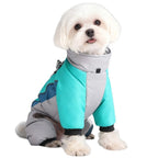 Fleece-lined Dog Warm Waterproof Traction Four-legged Pet Clothing