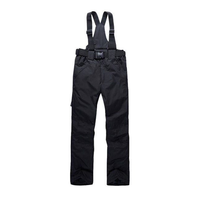 Women Men Ski Pants Brands Outdoor Sports Suspenders Windproof Waterproof Trousers