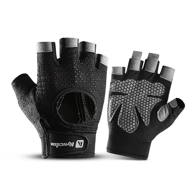 Outdoor sports fitness gloves anti slip and wear-resistant silicone half finger exposed riding gloves