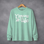 Camping Life with Tent and Heart Great Outdoors Long Sleeve T-Shirt