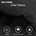 KUTOOK Winter Ski Mittens Windproof Snowboard Mittens Thermal Fleece Lining Skiing Gloves Waterproof Goatskin Palm Outdoor Sport