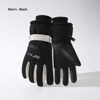 Winter Fleece-lined Thickened Men's And Women's Skiing Gloves Thermal And Windproof