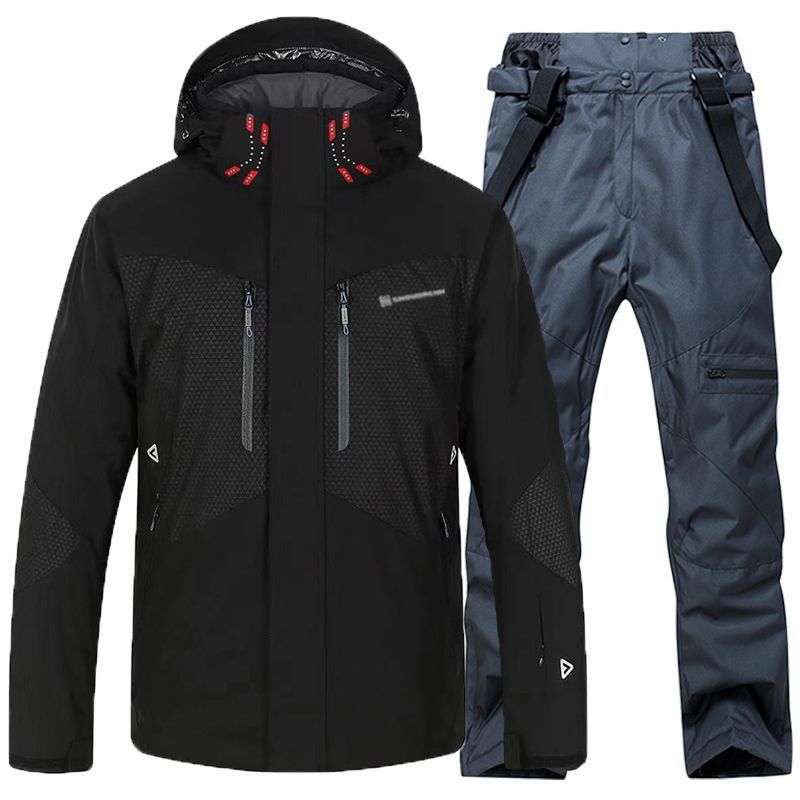 Men's Winter Waterproof Padded Padded Warm Ski Suit