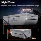 Umbrauto Pop Up Camper Cover, Folding Tent Trailers, 300D Silver Oxford, Waterproof, Windproof, Sun-Resistant, Tear-Resistant, Heavy-Duty RV Cover with Straps & Air Vents