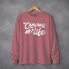 Camping Life with Tent and Heart Great Outdoors Long Sleeve T-Shirt