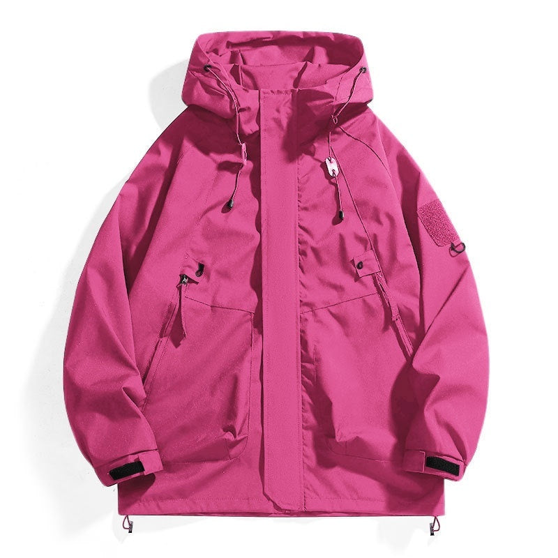 Loose Cargo Waterproof Jacket Coat Hooded