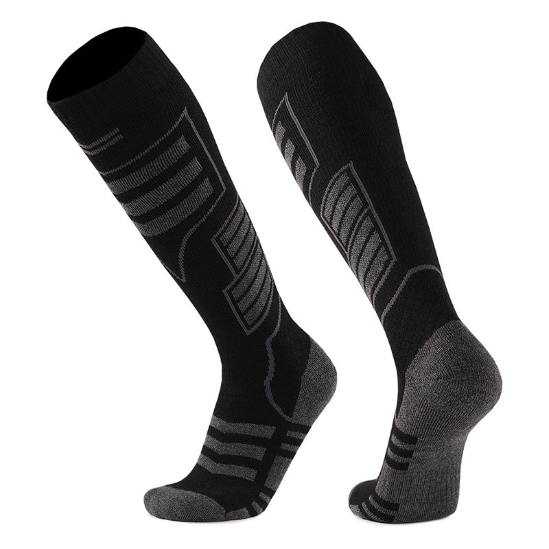 Cross border hot mining Merino wool Merino wool socks Ski socks Long tube pressure socks Full Thick looped socks