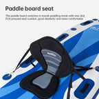Adjustable padded seat for kayaks, paddleboards, canoes, with backrest, suitable for kayak, canoe, rafts, fishing.