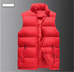 Mens Vest Jacket – Warm Sleeveless Waterproof Zipper Coat