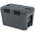 Insulated Portable Cooler Hard Shell Ice Chest with 2 Cup Holders Bottle Opener and Drain Plug