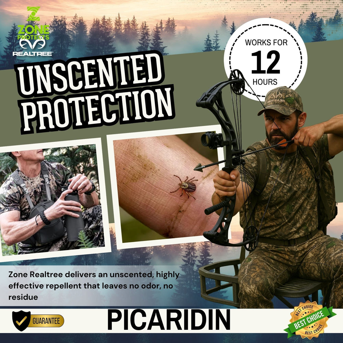 Zone Realtree Picaridin Insect Repellent 10oz Mistosol Spray