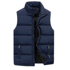 Mens Vest Jacket – Warm Sleeveless Waterproof Zipper Coat