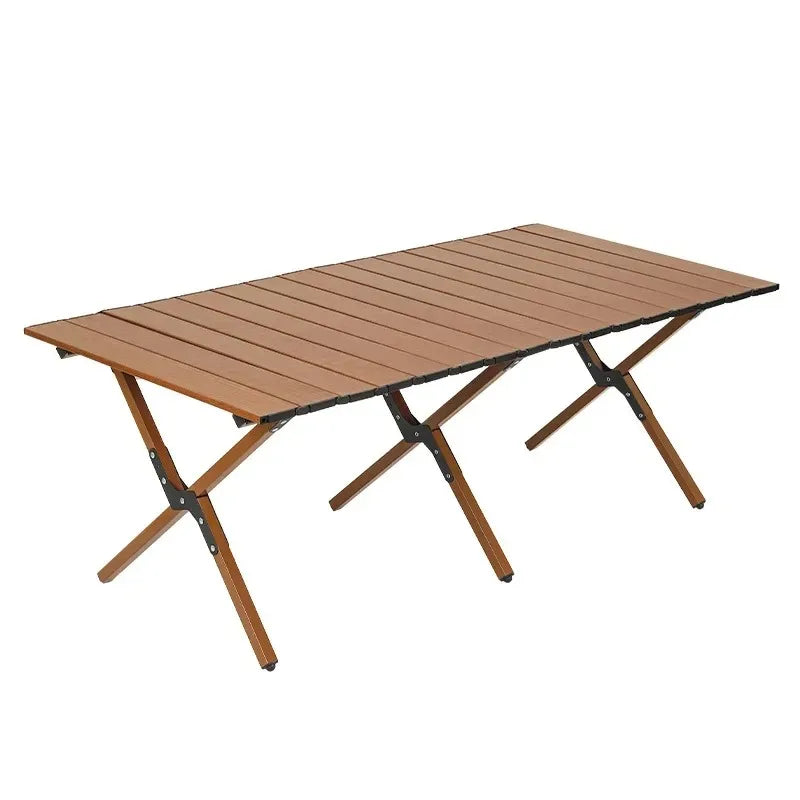 Outdoor Picnic Desk Lightweight Aluminum Table Sturdy Foldable Portable Folding Camping Table Garden Lawn Party Use Furniture