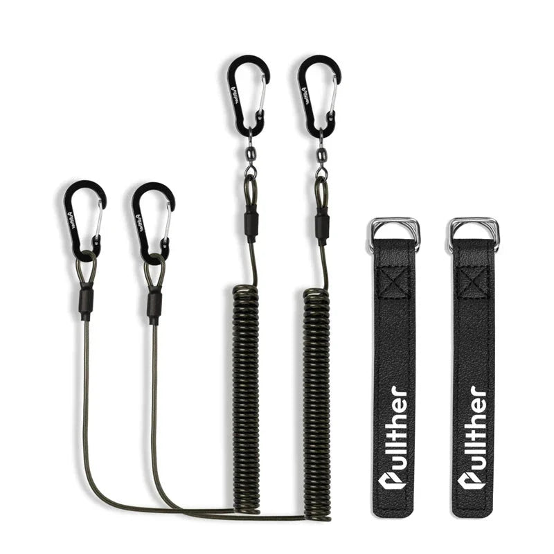 2 Meter Elastic Fishing Rod Strap with Metal Buckle