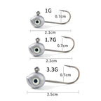 Grouper Crank Jig Head Hook Leaded 0.5g 1g 2g 3g 4g 5g Fly Fishing Hook Rockfish Game Jigs Hook Lure Soft Worm Bait Hook Tool