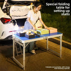 Folding table stall folding outdoor portable lifting work table camping picnic night market folding table and chairs