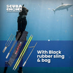 Spearfishing 5' Fiber Glass Travel 2piece Hawaiian Sling Pole Spear 3 Tips Set