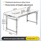 Portable Folding Aluminum Alloy Camping Picnic Table Lightweight Collapsible Carry Handle Easy Setup