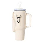 40oz Neoprene Water Bottle Carrier Bag For Stanley Quencher Cup Sleeve with Adjustable Shoulder Strap Water Bottle Holder Pouch