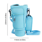 40oz Neoprene Water Bottle Carrier Bag For Stanley Quencher Cup Sleeve with Adjustable Shoulder Strap Water Bottle Holder Pouch