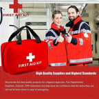 173pcs Large First Aid Kit: Portable Bag For Outdoor Hunting, Hiking, Camping And More - Including Emergency Supplies!