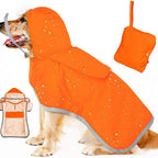 Dog Raincoat Waterproof Soft Breathable Dog Rain Jacket For Small Dog Hooded Dog Rain Coat With Transparent Cap Protect Belly