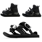 Black Mini Ski Skates Snow Shoes: Portable Adjustable Bindings - # BOAA73110008