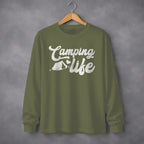 Camping Life with Tent and Heart Great Outdoors Long Sleeve T-Shirt