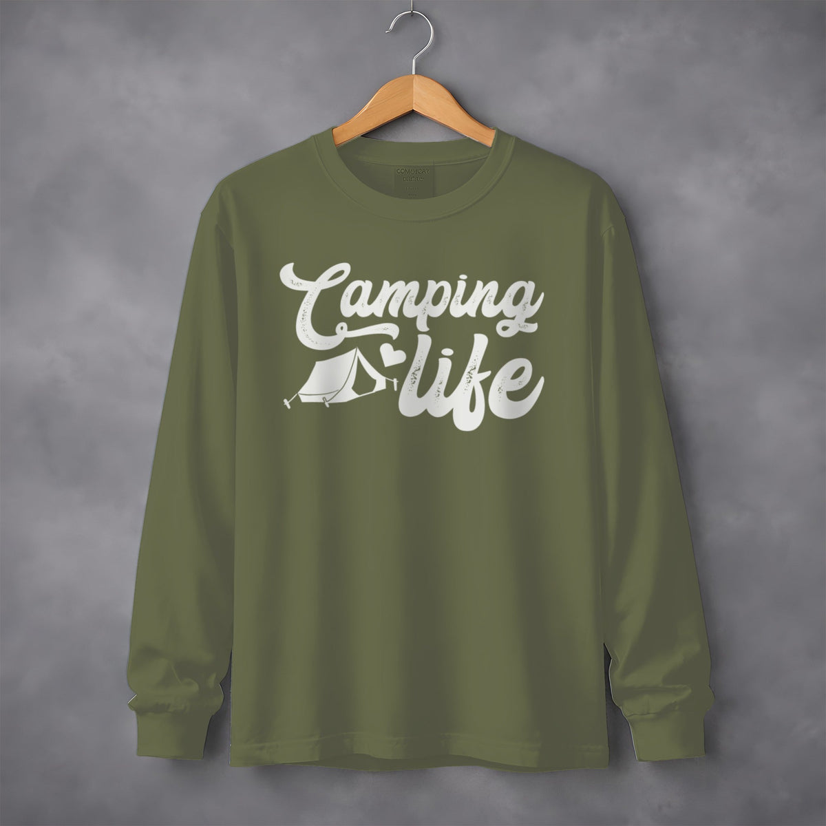 Camping Life with Tent and Heart Great Outdoors Long Sleeve T-Shirt