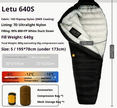 Outdoor Camping Ultra Light Down Sleeping Bag