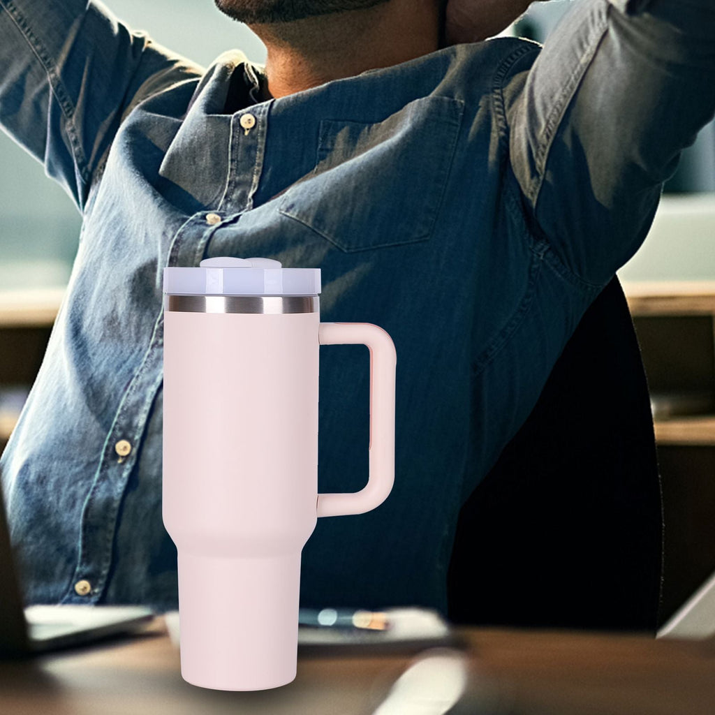 40oz V2 large capacity tumbler,  With Handle And Straw Lid, Insulated Reusable Stainless Steel Water Bottles Travel Mug Coffee Cup car cup water cup For Men Women Outdoor Camping Driving, gift