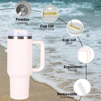 40oz V2 large capacity tumbler,  With Handle And Straw Lid, Insulated Reusable Stainless Steel Water Bottles Travel Mug Coffee Cup car cup water cup For Men Women Outdoor Camping Driving, gift