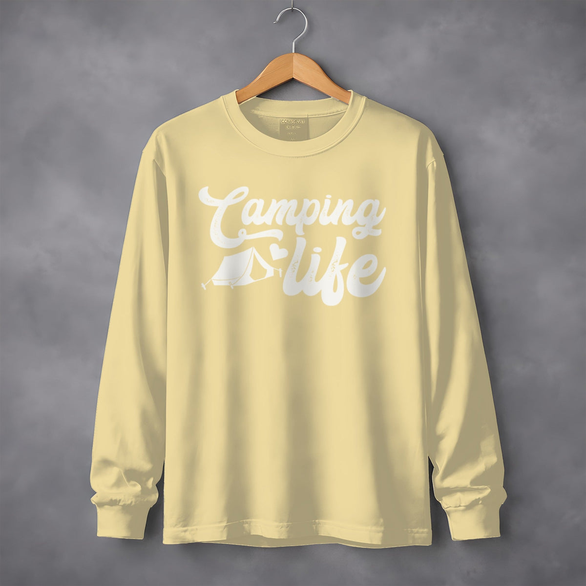 Camping Life with Tent and Heart Great Outdoors Long Sleeve T-Shirt