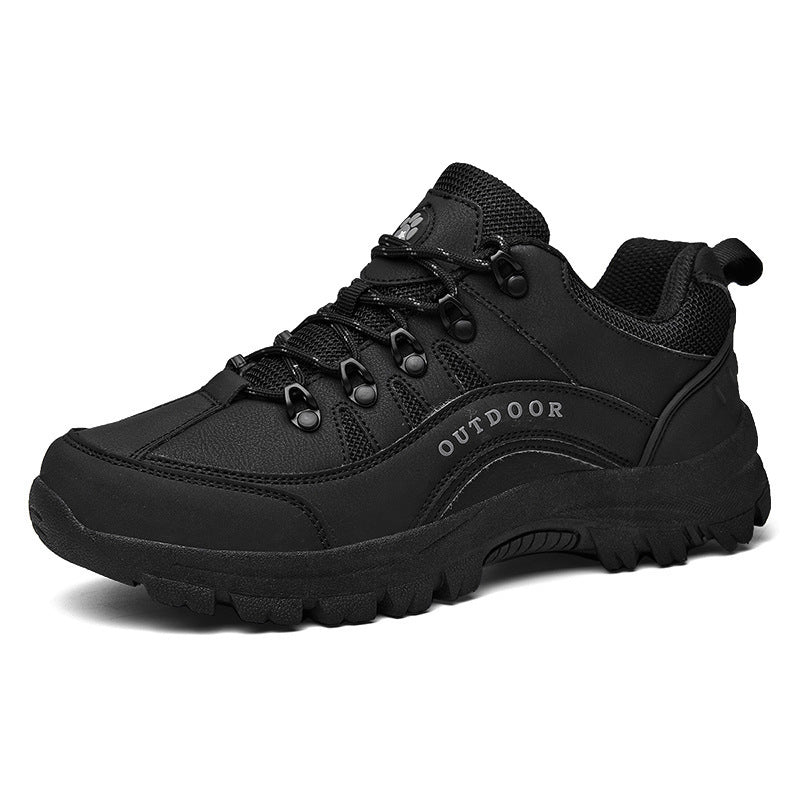 Boots Men's Autumn And Winter Outdoor Sneakers Leather Low-top Hiking Shoes Small Wholesale Delivery