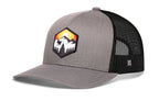 Hexagon Mountain Trees Trucker Hat  |  Outdoors Snapback