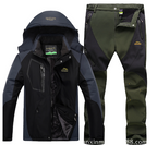 Men's Winter Waterproof Fleece Lined Outdoor Jacket Set - # BOAA13210017