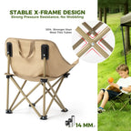Folding Carbon Steel Camping Chair - Adult & Kids Sizes