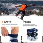 Kids Wool Blend Ski Socks, Cold Weather Knee-high Warm Socks for Winter