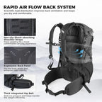 Large-capacity Hiking Backpack, Outdoor Lightweight & Waterproof Daypack, 30-35L