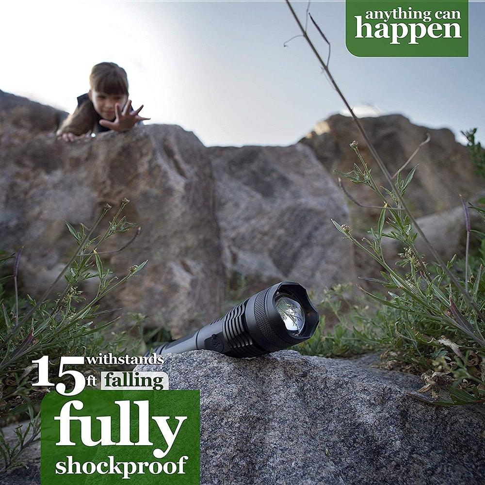 Rechargeable LED Flashlights Waterproof Hnadheld Super Bright High Lumens  Zoomable Powerful Lamp Bead Flashlight Torch For Outdoor & Indoor Camping Running Fishing Hiking Lamp