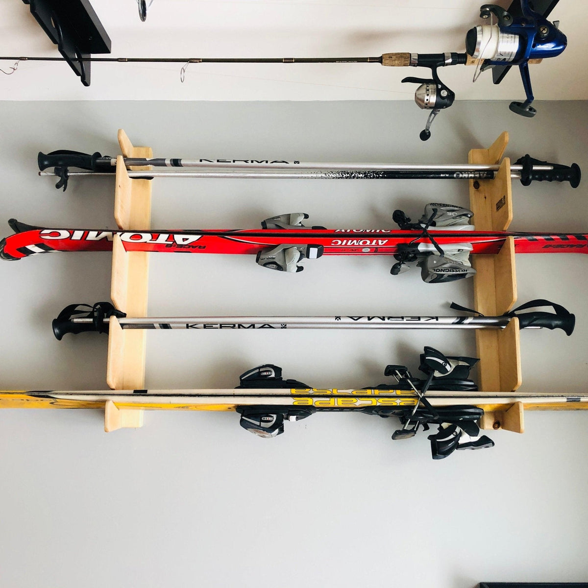Wall-Mounted Ski Rack