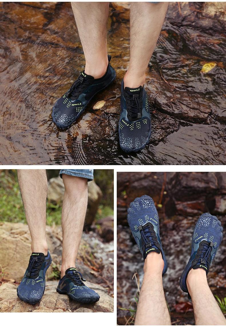 Summer Outdoor Mens Sports Water Shoes Non-Slip Beach Shoes Barefoot Upstream Shoes Quick-Dry Aqua Sock Barefoot For Beach Swim River Pool Lake Hiking Kayaking Surfing