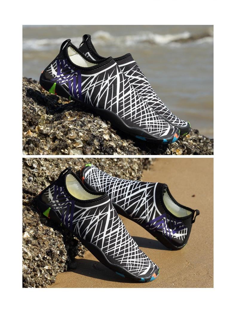 Summer Outdoor Mens Sports Water Shoes Non-Slip Beach Shoes Barefoot Upstream Shoes Quick-Dry Aqua Sock Barefoot For Beach Swim River Pool Lake Hiking Kayaking Surfing